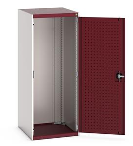 40019093.** cubio cupboard with perfo doors. WxDxH: 650x650x1600mm. RAL 7035/5010 or selected